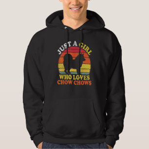 Chow Chow Dog  Vintage Just A Girl Who Loves Chow  Hoodie