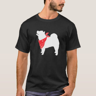 Chow Chow Dog Wearing Red Bandana T-Shirt