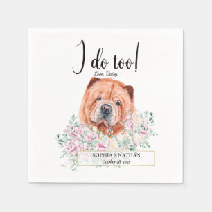 Chow Chow Dog Wedding Cocktail Napkins
