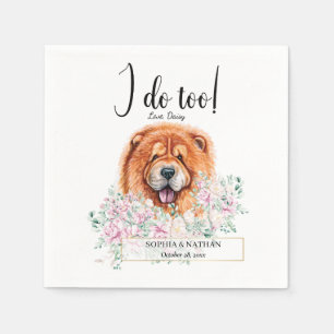 Chow Chow Dog Wedding Cocktail Napkins