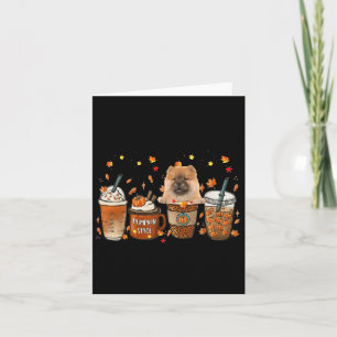Chow Chow Fall Coffee Pumpkin Spice Latte Iced Aut Card
