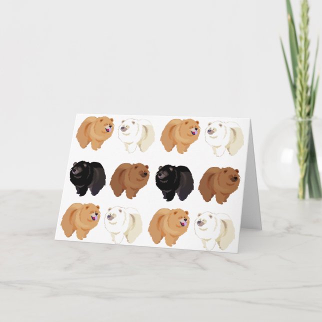 chow chow greeting card (Front)