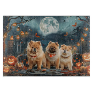 Chow Chow Halloween Spooky Cutting Board
