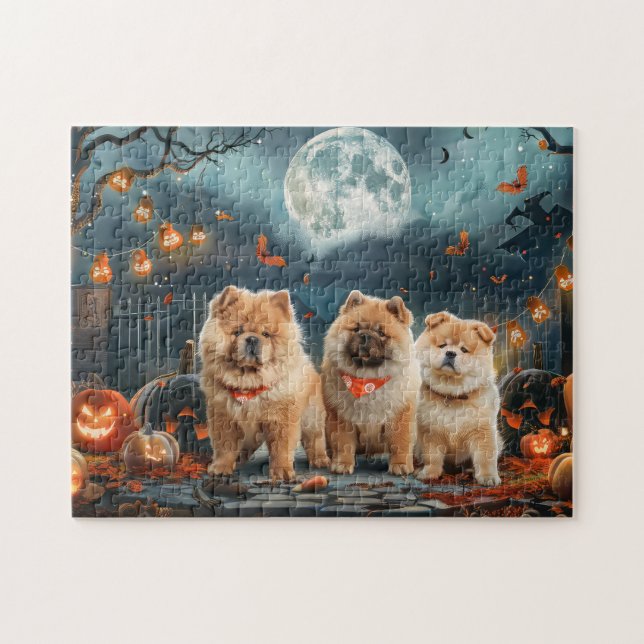 Chow Chow Halloween Spooky Jigsaw Puzzle (Horizontal)