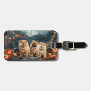 Chow Chow Halloween Spooky Luggage Tag