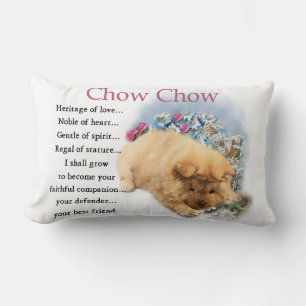 Chow Chow Heritage of Love Puppy Lumbar Pillow