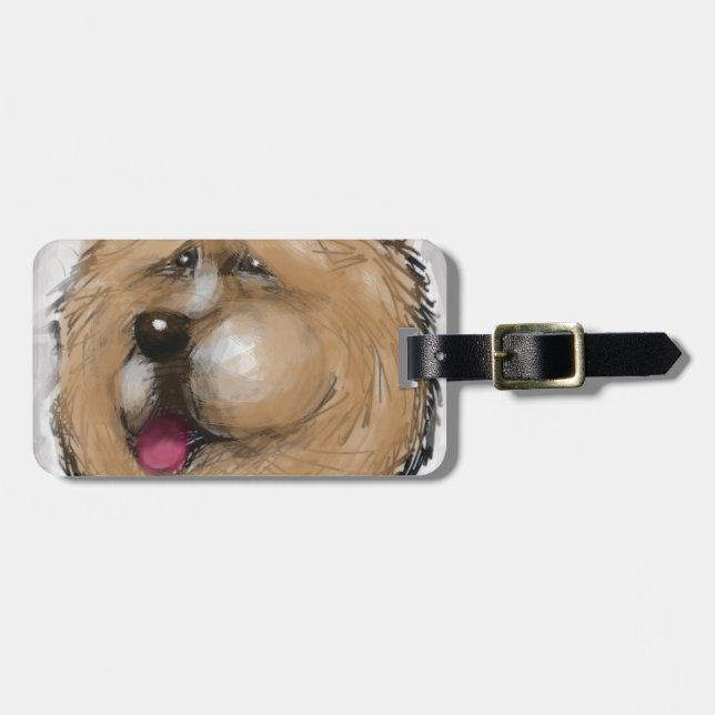 Chow Chow Luggage Tag (Front Horizontal)