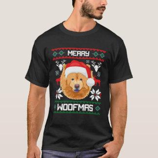 Chow Chow Merry Woofmas  For Christmas Dog Xmas X  T-Shirt