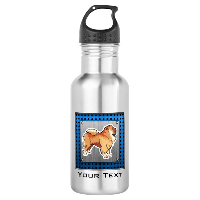 Chow Chow; metal look 532 Ml Water Bottle (Front)