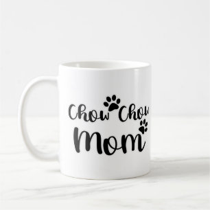 Chow Chow Mom Pawprints Graphic Design Coffee Mug