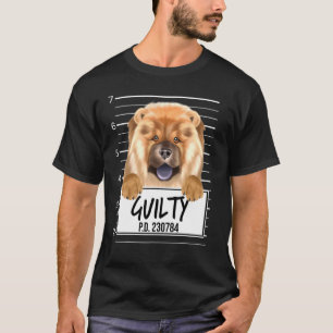Chow Chow Mugshot Guilty Dog T-Shirt
