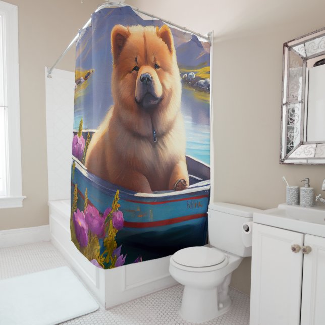 Chow Chow on a Paddle: A Scenic Adventure (In Situ)