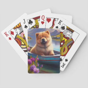 Chow Chow on a Paddle: A Scenic Adventure Playing Cards