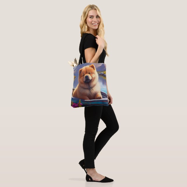 Chow Chow on a Paddle: A Scenic Adventure Tote Bag (On Model)