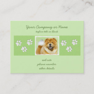 Chow Chow Painting - Cute Original Dog Art Business Card