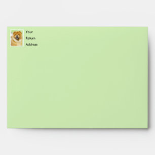 Chow Chow Painting - Cute Original Dog Art Envelope