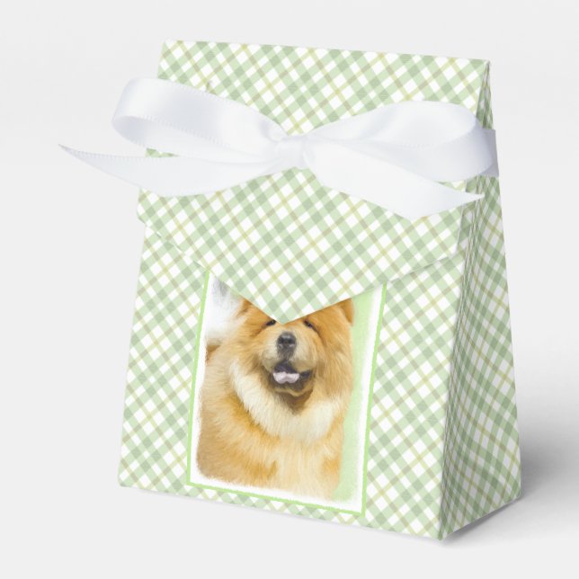 Chow Chow Painting - Cute Original Dog Art Favor Box (Front Side)