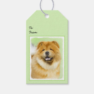 Chow Chow Painting - Cute Original Dog Art Gift Tags