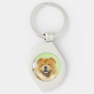 Chow Chow Painting - Cute Original Dog Art Keychain