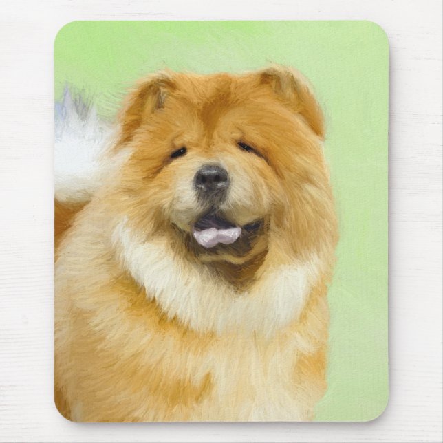 Chow Chow Painting - Cute Original Dog Art Mouse Pad (Front)