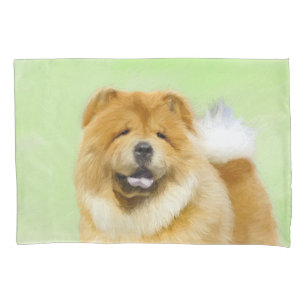 Chow Chow Painting - Cute Original Dog Art Pillowcase