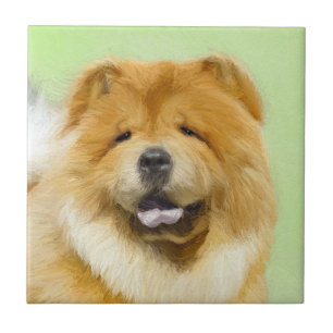 Chow Chow Painting - Cute Original Dog Art Tile