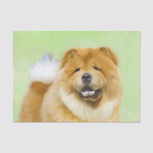 Chow Chow Painting - Cute Original Dog Art Tissue Paper