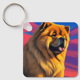 Chow Chow Painting Keychain