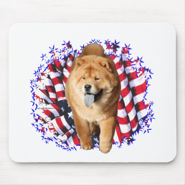 Chow Chow Patriot Mouse Pad (Front)