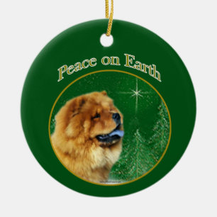 Chow Chow Peace Ceramic Ornament