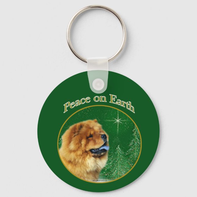 Chow Chow Peace Keychain (Front)