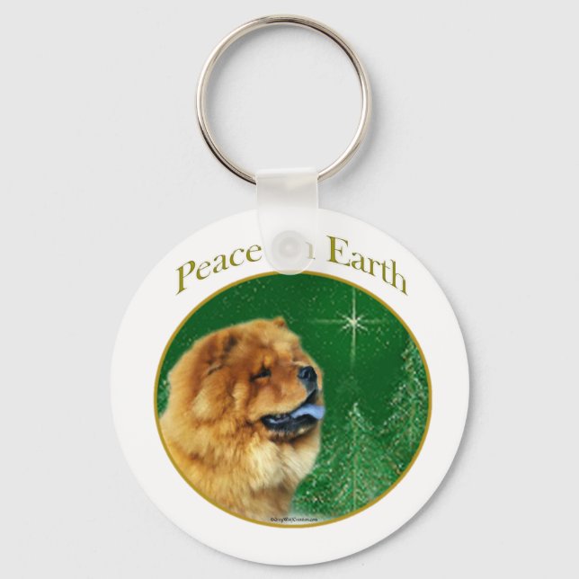 Chow Chow Peace Keychain (Front)