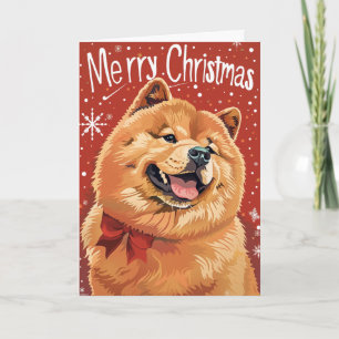 Chow Chow Personalized Christmas Holiday Card