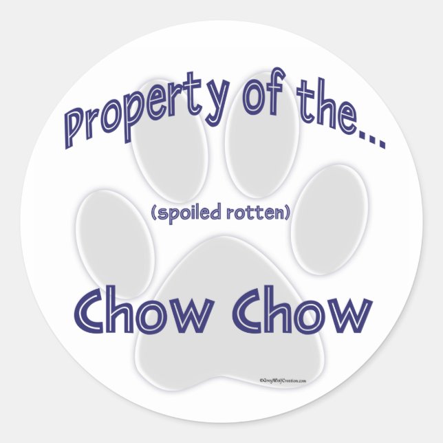 Chow Chow, propriété Sticker (Devant)