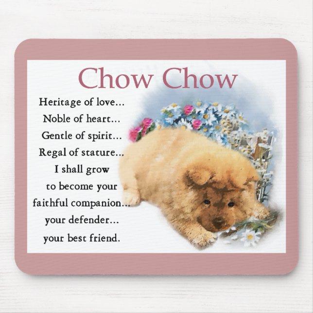 Chow Chow Puppy Art Gifts Mouse Pad (Front)