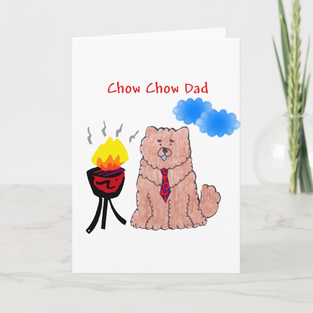 Chow Chow Red Dad Card (Front)