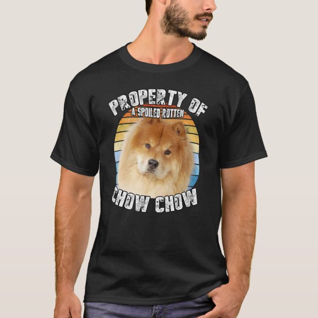 Chow Chow Red Retro Property Of T-Shirt (Front)
