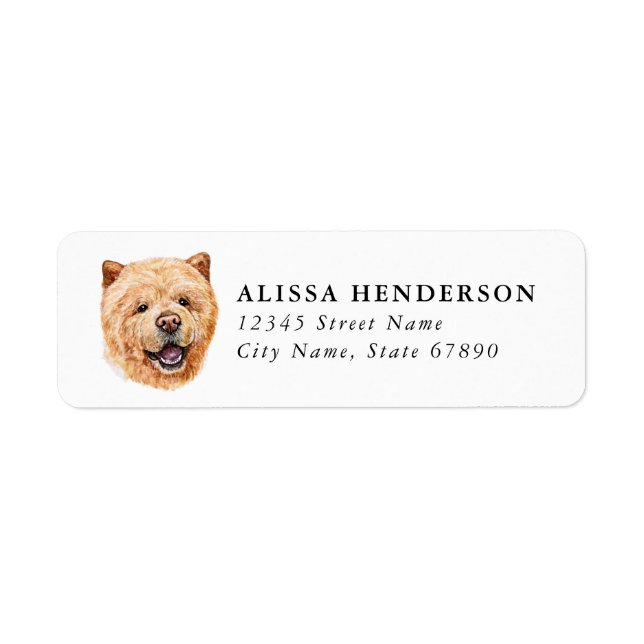 Chow Chow Return Address Labels (Front)