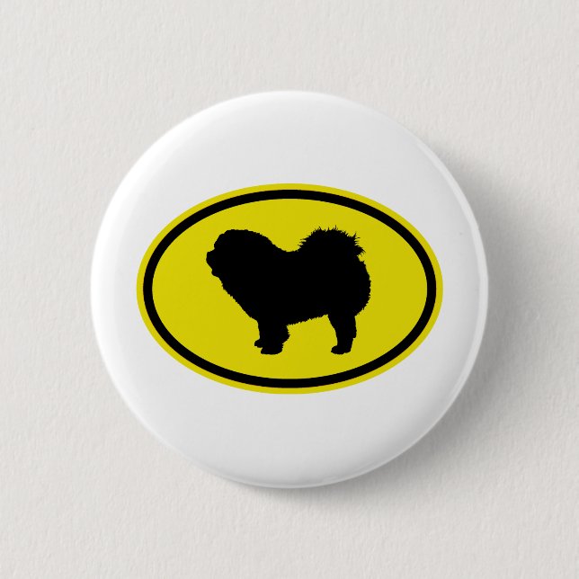Chow Chow Rough-Coat 2 Inch Round Button (Front)