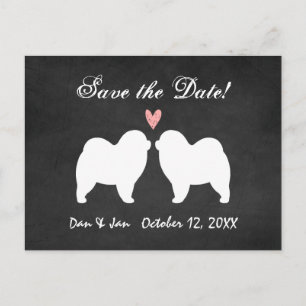 Chow Chow (Rough) Wedding Save the Date Announcement Postcard
