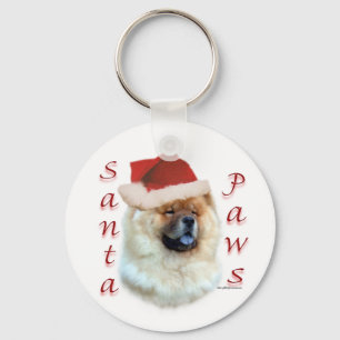 Chow Chow Santa Paws Keychain