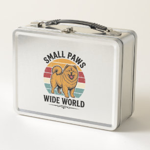 Chow Chow Shirt Small Paws Wide World Vintage Dog Metal Lunch Box