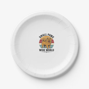 Chow Chow Shirt Small Paws Wide World Vintage Dog Paper Plate