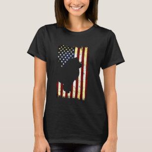 Chow chow Silhouette American Flag 4th of July Cho T-Shirt