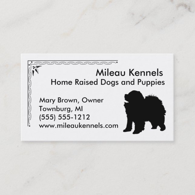 Chow Chow Silhouette Business Card (Front)