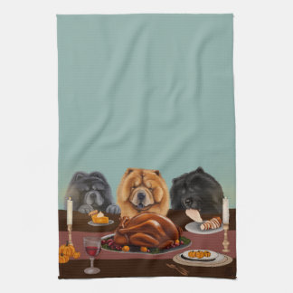 Chow Chow Thanksgiving Diner Serviette de cuisine