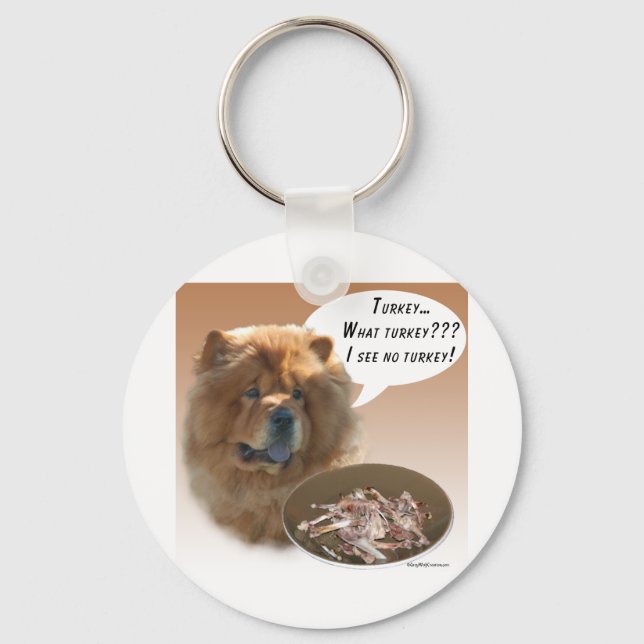 Chow Chow Turkey Keychain (Front)