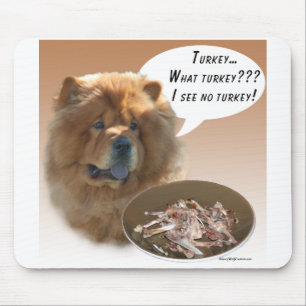 Chow Chow Turkey Mouse Pad