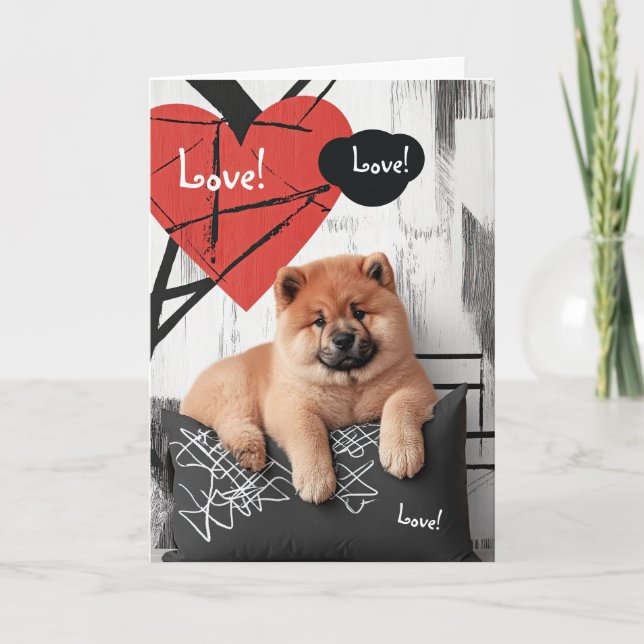 Chow Chow Valentine Card (Front)