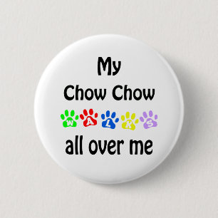 Chow Chow Walks Design 2 Inch Round Button